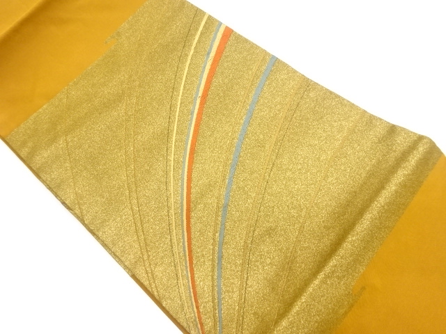 JAPANESE KIMONO / VINTAGE NAGOYA OBI / WOVEN WAVY STRIPE
